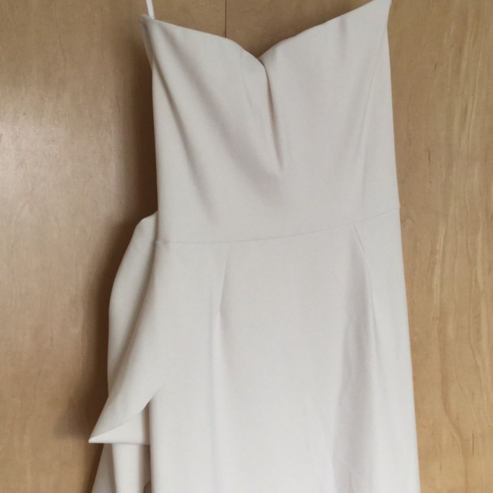 Chiara Boni Strapless Bustier Side-Drape LongDress - Picture 6 of 11